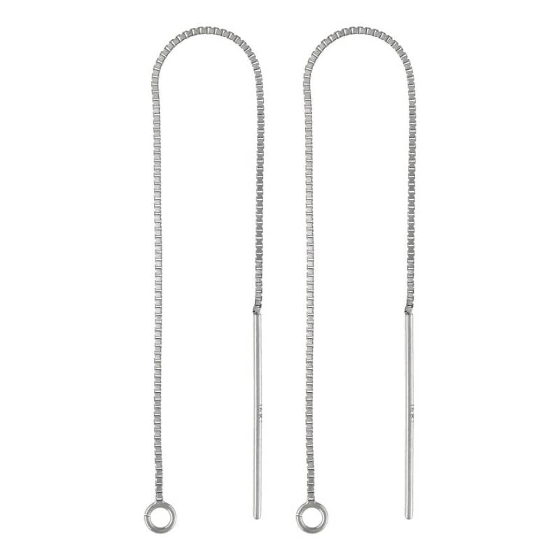 14K Solid Gold Threader Ohrring | 1 Paar von LAFindingsDotCom