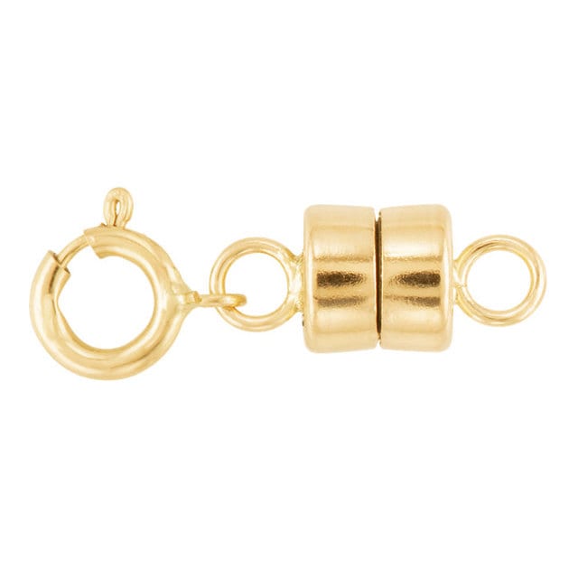 Runder Magnetverschluss Mit Federring 14K, Gelbgold 14K Magnetverschluss, Starke Verschluss von LAFindingsDotCom