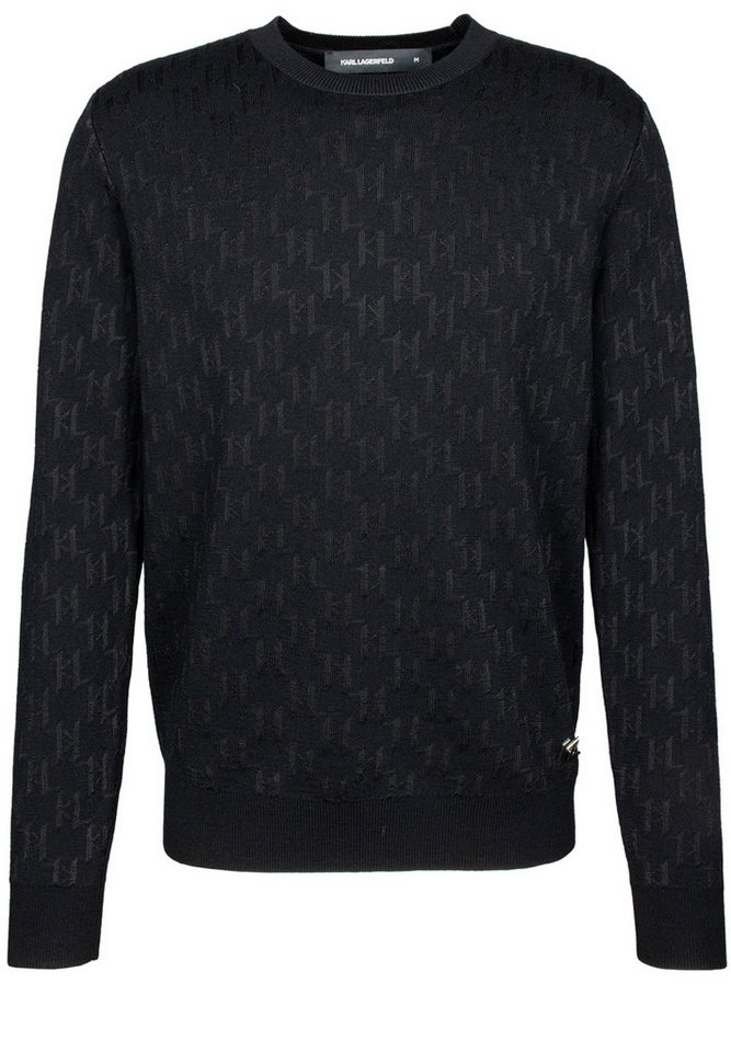 LAGERFELD Strickpullover mit Monogramm-Muster (1-tlg) von LAGERFELD