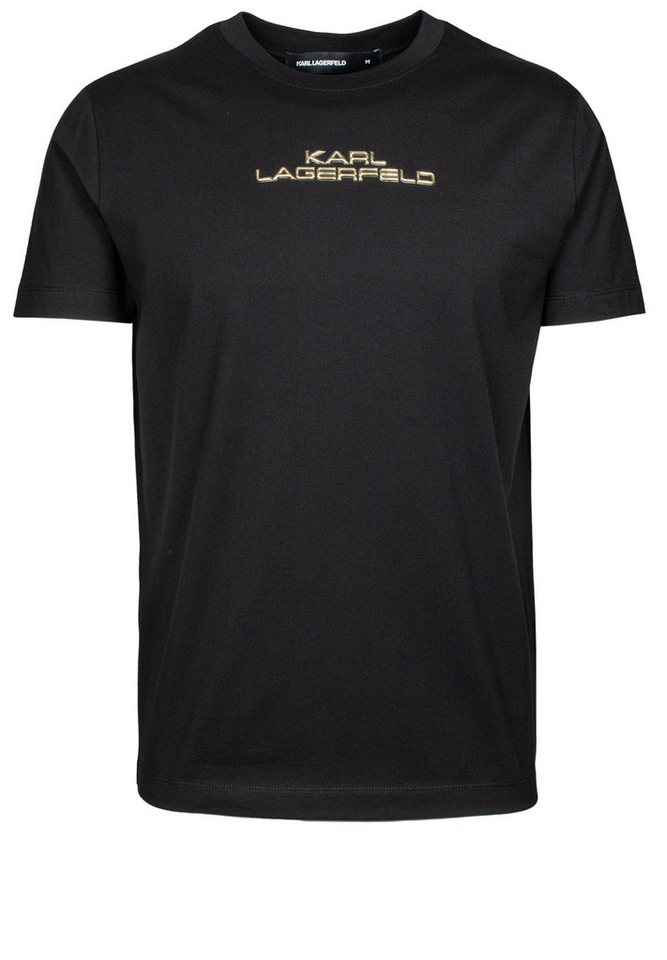 LAGERFELD T-Shirt mit 3D-Gold-Metallic-Logo-Print (1-tlg) von LAGERFELD