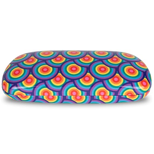 LAGO TERRA Hartschalen-Brillenetui mit Regenbogenmuster, Rainbow, M von LAGO TERRA