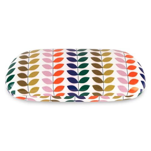 LAGO TERRA Hartschalenetui für Brillen/Sonnenbrillen mit geometrischem Blattdruck, Kaleidoskopisch (mittel), 38 von LAGO TERRA