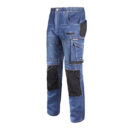 Lahti PRO Herren Jeans Cargo Herren-Arbeitshose Shorts | Größe: 3XL | Farbe: Blau | Arbeitshose für Männer | Stretch Arbeitshosen | Hose aus Baumwolle | EN ISO 13688 | mit Werkzeug-Taschen Lahti PRO Herren Jeans Cargo Herren-Arbeitshose Shorts | Größe: 3XL | Farbe: Blau | Arbeitshose für Männer | Stretch Arbeitshosen | Hose aus Baumwolle | EN ISO 13688 | mit Werkzeug-Taschen von Lahti PRO