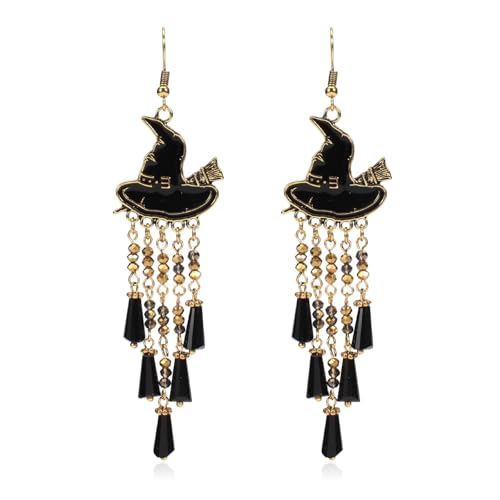 4. Juli Unabhängigkeitstag Ohrring Halloween Ohrringe für Frauen Tropfen Baumeln Gothic Ohrringe Kostüm Party Ohrringe Urlaub Festlich Schmuck Geschenke (schwarz) von LAIBUY