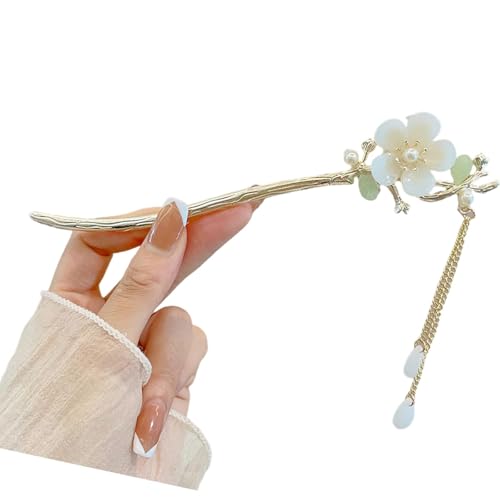 Antikes Design, Metall-Haarnadel für Frauen, elegante Haarnadel für Hochzeit, Party und den täglichen Gebrauch, mit Blume und Quasten Antikes Design, Metall-Haarnadel für Frauen, elegante Haarnadel für Hochzeit, Party und den täglichen Gebrauch, mit Blume und Quasten von LAIBUY