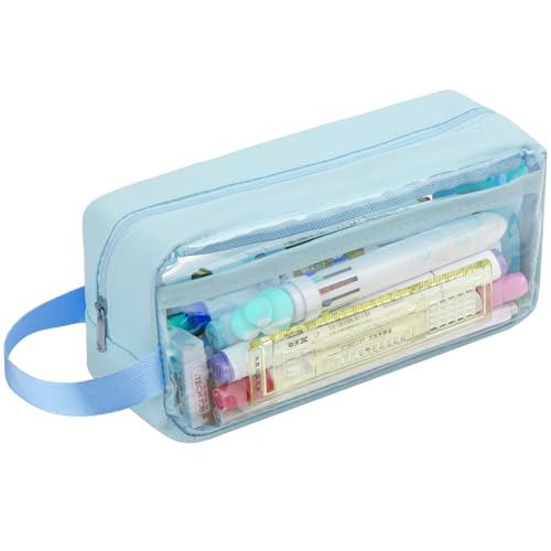Federmäppchen Etui PVC Federmäppchen Pancils Tasche Blau Federmäppchen Etui PVC Federmäppchen Pancils Tasche Blau von LAIBUY