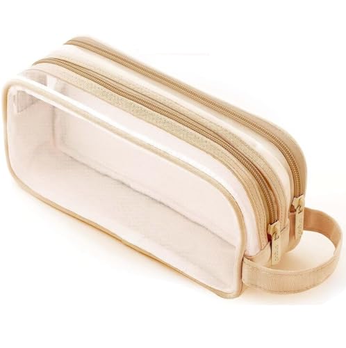 Großes transparentes Netz-Federmäppchen, 2 Fächer, Stiftetasche, Multifunktions-Bleistifttasche, transparente Make-up-Tasche für Teenager, Studenten, College, Business, Reisen, Büro, Erwachsene (braun Großes transparentes Netz-Federmäppchen, 2 Fächer, Stiftetasche, Multifunktions-Bleistifttasche, transparente Make-up-Tasche für Teenager, Studenten, College, Business, Reisen, Büro, Erwachsene (braun von LAIBUY