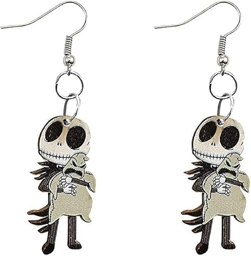 Halloween-Ohrringe, flippige, gruselige, schrullige Ohrringe, blutiges Messer, Axt, baumelnde Ohrringe, gruseliges Acryl, für Damenschmuck von LAIBUY