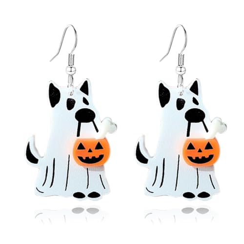 Halloween Schädel baumeln Ohrringe - Acryl Kürbis Geist Ohrringe mit Glitzerpulver Halloween Schädel baumeln Ohrringe - Acryl Kürbis Geist Ohrringe mit Glitzerpulver von LAIBUY