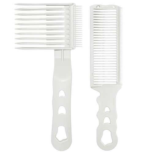 Professioneller Friseurkamm für Männer, Haarschnitt-Werkzeug für Zuhause, Salon oder professionellen Gebrauch, Weiß, 2 Stück Professioneller Friseurkamm für Männer, Haarschnitt-Werkzeug für Zuhause, Salon oder professionellen Gebrauch, Weiß, 2 Stück von LAIBUY