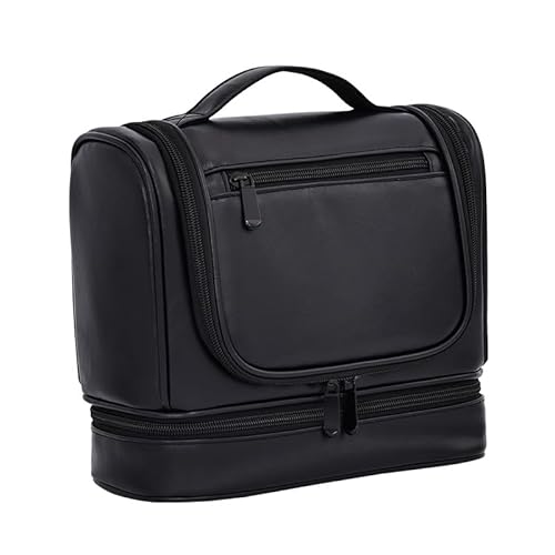 Reise-Kulturbeutel für Damen und Herren, hängende Kulturtasche, Dopp Kit mit 2 Seitentaschen, mehrere Innentaschen, strapazierfähiges 1680D Polyester, Griffe Badezimmer Verschüttungen/Spritzer Reise-Kulturbeutel für Damen und Herren, hängende Kulturtasche, Dopp Kit mit 2 Seitentaschen, mehrere Innentaschen, strapazierfähiges 1680D Polyester, Griffe Badezimmer Verschüttungen/Spritzer von LAIBUY