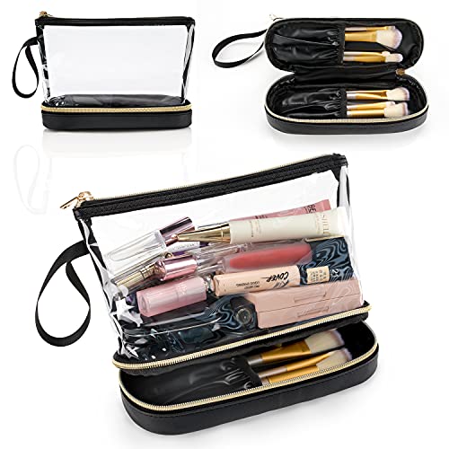 Wandering Nature Make-up-Tasche, Reise-Make-up-Organizer, Kosmetikpinsel-Tasche für Damen, veganes Leder, Salbeigrün, zum Patent angemeldet von LAIBUY
