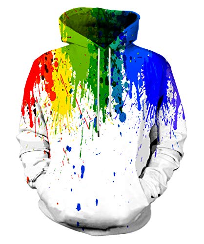 LAIDIPAS Unisex Graphic Hoodies 3D Print Colorful Design Cool Sweatshirt mit Tasche für Damen und Herren - mehrfarbig - XX-Large von LAIDIPAS