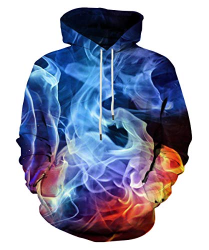 LAIDIPAS Unisex Graphic Hoodies 3D Print Colorful Design Cool Sweatshirt mit Tasche für Damen und Herren - mehrfarbig - XX-Large von LAIDIPAS