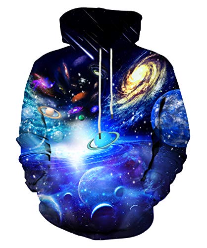 LAIDIPAS Unisex Graphic Hoodies 3D Print Colorful Design Cool Sweatshirt mit Tasche für Männer und Frauen - mehrfarbig - Large von LAIDIPAS