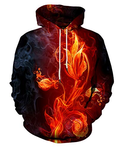 LAIDIPAS Unisex Graphic Hoodies 3D Print Colorful Design Cool Sweatshirt mit Tasche für Männer und Frauen - mehrfarbig - Large von LAIDIPAS