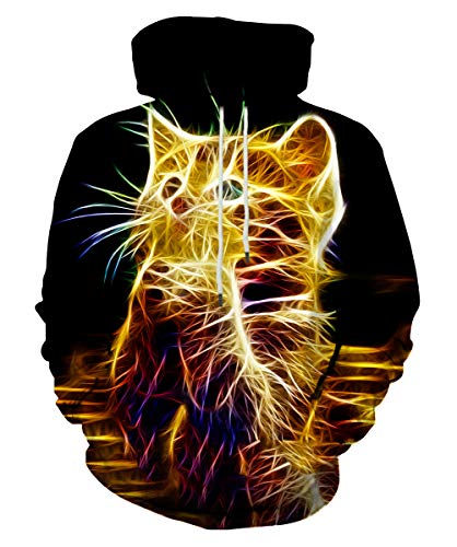 LAIDIPAS Unisex Graphic Hoodies 3D Print buntes Design Cool Sweatshirt mit Tasche für Damen und Herren - mehrfarbig - XX-Large von LAIDIPAS