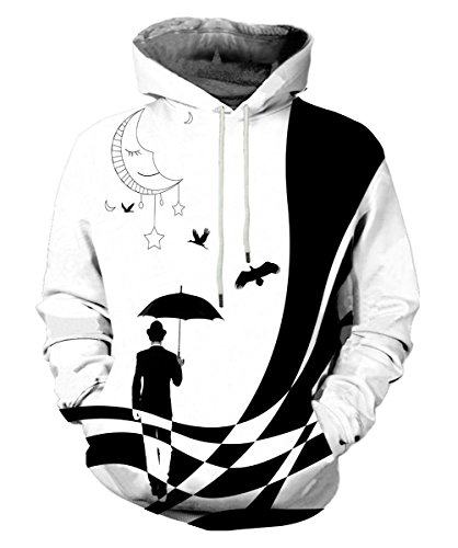 Laidipas Kapuzenpullover, realistischer 3D-Galaxie-Druck, große Taschen, Kordelzug - - XX-Large Laidipas Kapuzenpullover, realistischer 3D-Galaxie-Druck, große Taschen, Kordelzug - - XX-Large von LAIDIPAS