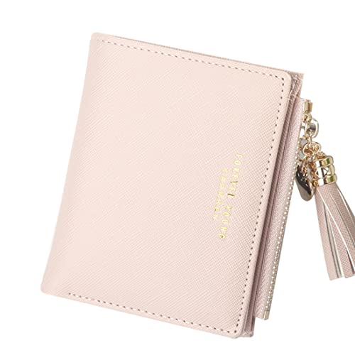 LAIFEKE Mode Brieftasche PU Leder Kurz Damen Brieftasche Zwei Gefaltet Bifold (Rosa) von LAIFEKE