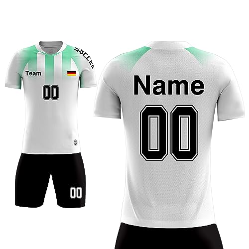 Fussball Trikot Kinder Personalisiert Erwachsene Trikot Fussballtrikot Kinder mit Namen Nummber Team Logo Home Auswärts Fußball Trikot von LAIFU