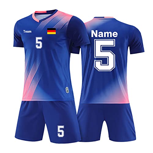 Jungen Kinder Fussball Trikot Set Personalisiert Trikot mit Namen Fußballtrikot mit Namen von LAIFU