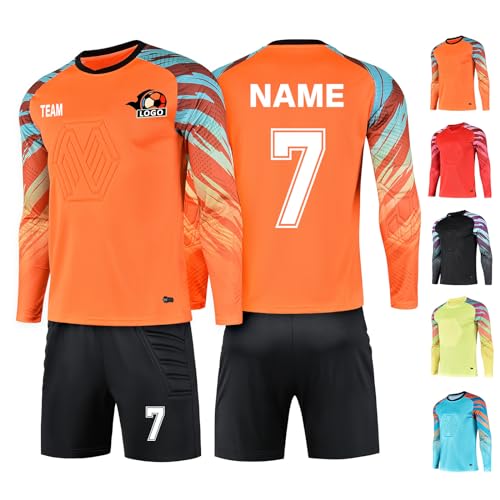 LAIFU Benutzerdefiniertes Torwarttrikot Set für Erwachsene/Kind Mit Nummer, Name, Team Logo - Personalisierbar von LAIFU