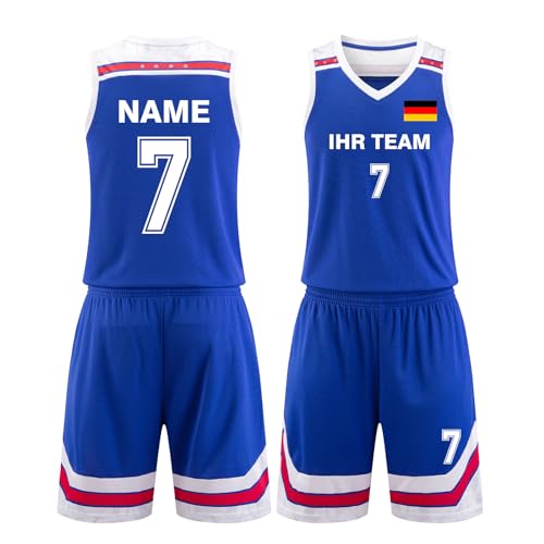 LAIFU Benutzerdefinierte Basketball Jersey und Shorts für Kind Erwachsene Personalisierte Basketball Trikots Set von LAIFU