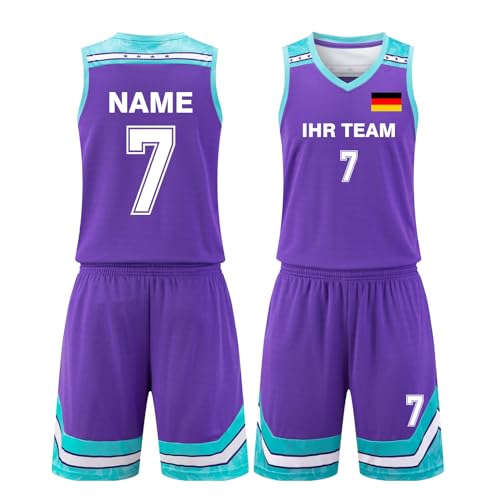 LAIFU Benutzerdefinierte Basketball Jersey und Shorts für Kind Erwachsene Personalisierte Basketball Trikots Set von LAIFU