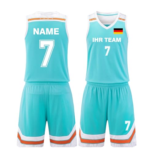 LAIFU Benutzerdefinierte Basketball Jersey und Shorts für Kind Erwachsene Personalisierte Basketball Trikots Set von LAIFU