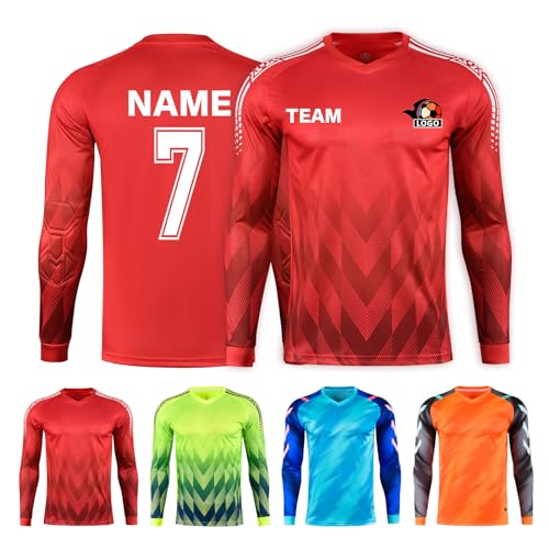 LAIFU Personalisierbares Fußballtorwarttrikot-Set für Kinder, Fußballtorwarttrikots mit Namen, Nummer und Teamlogo für Jugendliche und Erwachsene. LAIFU Personalisierbares Fußballtorwarttrikot-Set für Kinder, Fußballtorwarttrikots mit Namen, Nummer und Teamlogo für Jugendliche und Erwachsene. von LAIFU
