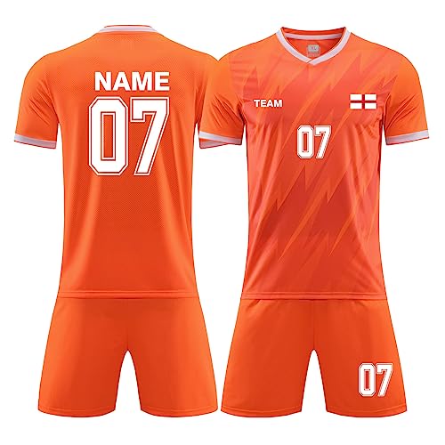 LAIFU Personalisierte Fussball Trikot Kinder Jungen Trikot mit Namen Fußball Trikot Kinder mit Namen von LAIFU