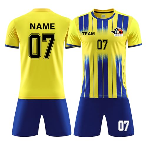 Personalisiertes Fußballtrikot mit Namensnummer Logo für Kinder Erwachsene Personalisierte Fußballshirt Short von LAIFU