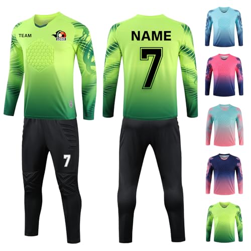 LAIFU Torwarttrikot Kinder Erwachsene Heim/Auswärts Torwarttrikot mit Namen Nummer Team Torwartset von LAIFU