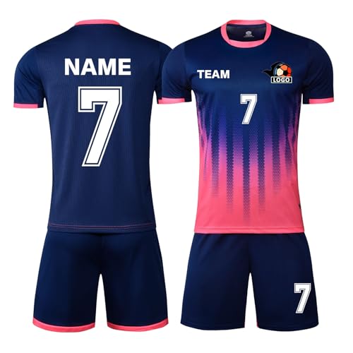 LAIFU personalisierte Fußballtrikot Uniform für Kinder Frauen Männer Jungen personalisierte Fußballtrikot mit Ihrem Namen Team Name Nummer Logo von LAIFU