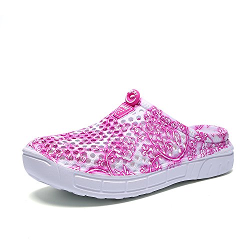 Damen Garten Clogs Frauen Atmungsaktive Schuhe Badeschuhe Strandschuhe Wasserschuhe Schuhe Hausschuhe Wanderschuhe Pink 41 von LAILI