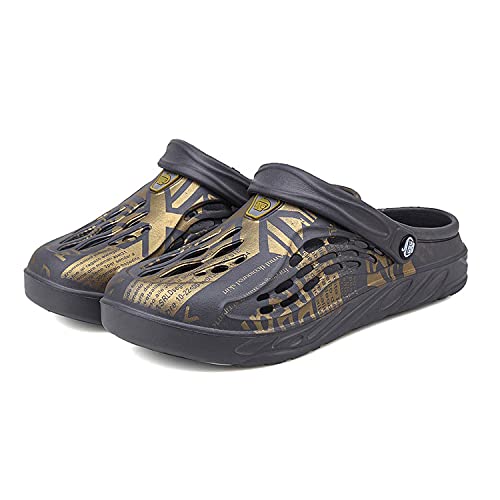LAILI Herren Garten Clogs Atmungsaktive Schuhe Badeschuhe Strandschuhe Wasserschuhe Schuhe Hausschuhe Wanderschuhe Modehausschuhe Reiseschuhe Plus Size Schuhe Grau 47 von LAILI
