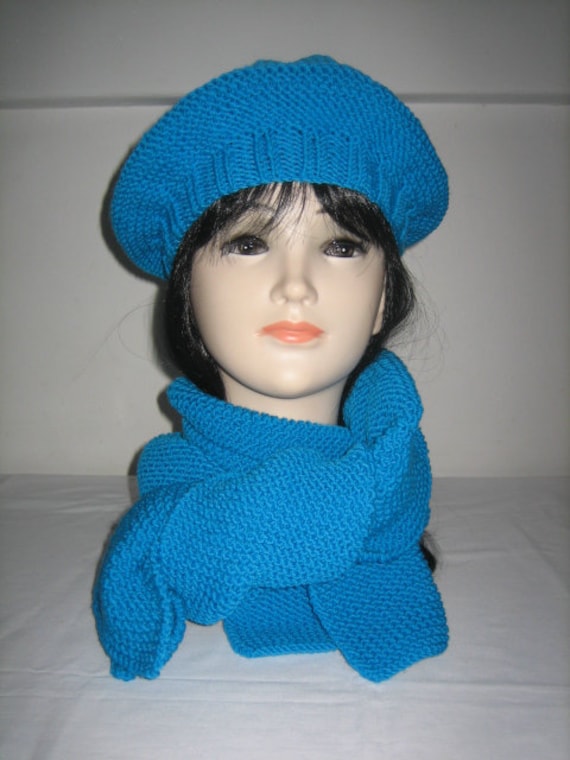 Set Schal Und Baskenmütze Damen Merinowolle 100% Extra Fein von LAINEMERINOS
