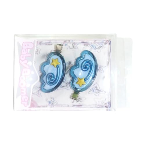 2 x Flügel-Haarspangen, Acryl-Haarnadeln, Haarstyling-Werkzeug, Entenschnabel-Clip für Frauen, sichere Haarnadel für Musikfestivals von LAIOUSN