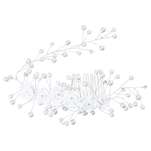 Blumen-Haarband für die Braut, Haarkamm, Mädchen, Brautschmuck, Blumen, Kunstperlen, Kopfschmuck, Haarschmuck, Dekoration für Hochzeit Blumen-Haarband für die Braut, Haarkamm, Mädchen, Brautschmuck, Blumen, Kunstperlen, Kopfschmuck, Haarschmuck, Dekoration für Hochzeit von LAIOUSN