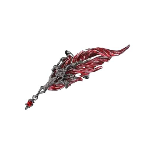Dark Academia Feder-Ohrclip ohne Piercing, Unisex, Legierung, Vintage-Inspiration, Gothic-Party-Accessoire, Feder-Clip-On-Ohrringe Dark Academia Feder-Ohrclip ohne Piercing, Unisex, Legierung, Vintage-Inspiration, Gothic-Party-Accessoire, Feder-Clip-On-Ohrringe von LAIOUSN