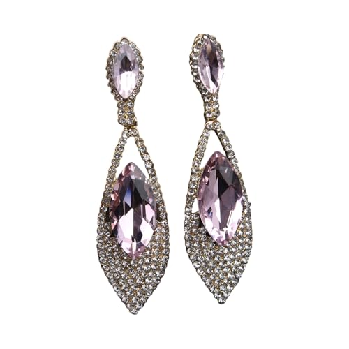 Imitation Diamonds Dangle Earrings For Women Ear Pendant With Rhinestone Teardrop Handmade Cubic Zirconia Earwear Imitation Diamonds Earrings, Einheitsgröße, Wie beschrieben, Wie beschrieben von LAIOUSN