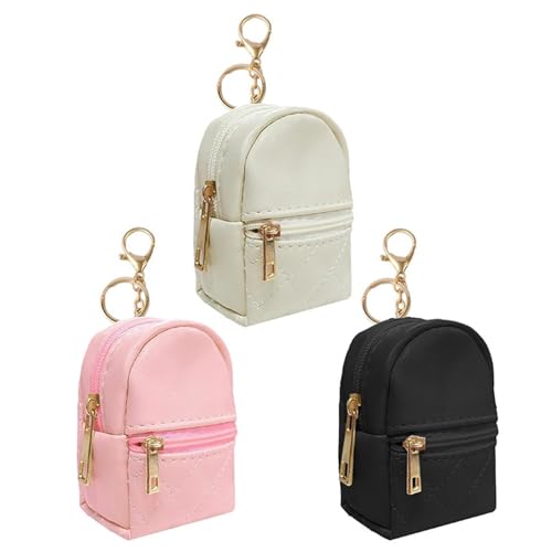 Kleine Kosmetiktaschen für Damen, PU-Leder, Lippenstift-Halter und Karten-Organizer, tragbare Make-up-Tasche, Make-up-Organizer, 3 Stück von LAIOUSN