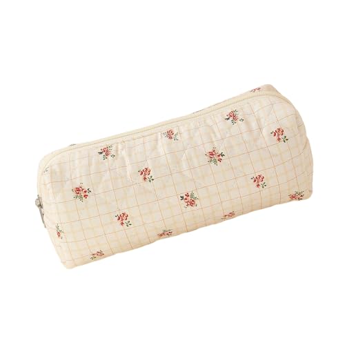 LAIOUSN Bedrucktes Federmäppchen, weiche Beutel, Stifthalter, Organizer, Schreibwaren-Tasche für Schule, Büro, Outdoor, Blumendruck, Stifteetui, Quadratische Blume von LAIOUSN