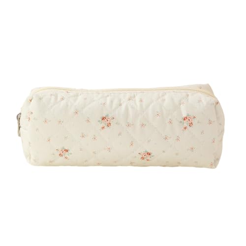 LAIOUSN Bedrucktes Federmäppchen, weiche Beutel, Stifthalter, Organizer, Schreibwaren-Tasche für Schule, Büro, Outdoor, Blumendruck, Stifteetui, Weißer Hintergrund von LAIOUSN