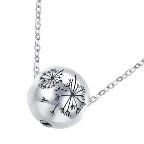 LAIOUSN Gedenk-Halskette, Asche-Behälter, Medaillon, Kremationsschmuck, Schmuck für Asche/Haar, elegantes Medaillon, Halskette für Damen und Herren, Feuerbestattungsschmuck von LAIOUSN