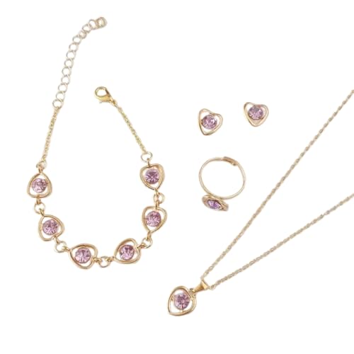 LAIOUSN Modernes Schmuck-Set, Kristall-Herz-Ohrstecker, Ohrringe, Herz, stilvoller Anhänger, Halskette, geeignet für jeden Anlass, Legierungsschmuck-Set, Einheitsgröße, Wie beschrieben, Wie LAIOUSN Modernes Schmuck-Set, Kristall-Herz-Ohrstecker, Ohrringe, Herz, stilvoller Anhänger, Halskette, geeignet für jeden Anlass, Legierungsschmuck-Set, Einheitsgröße, Wie beschrieben, Wie von LAIOUSN