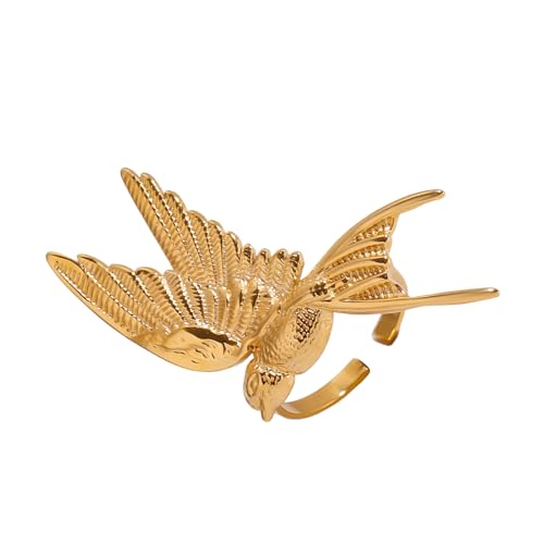 LAIOUSN Modische Friedenstauben-Ringe für Komfort und Eleganz, geeignet für Themenaktivitäten und tägliche Outfits, Schmuck für Erwachsene von LAIOUSN