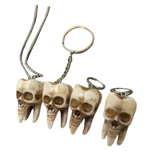 LAIOUSN Multifunktionales Totenkopf-Schmuck-Set, Modeschmuck, Halskette, Schlüsselanhänger, Ohrringe, geeignet für Halloween, Halloween LAIOUSN Multifunktionales Totenkopf-Schmuck-Set, Modeschmuck, Halskette, Schlüsselanhänger, Ohrringe, geeignet für Halloween, Halloween von LAIOUSN