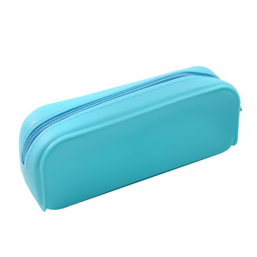 LAIOUSN Silikon-Stiftetui, wasserabweisend, großes Fassungsvermögen, Reise-Stift-Organizer, Schule, Büro, Spplies-Etui für Teenager, himmelblau von LAIOUSN