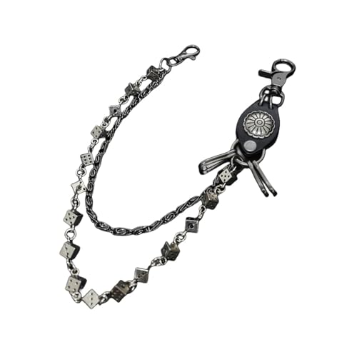 LAIOUSN Stabile Legierung Würfel Link Jean Kette Mode Accessoire für Punk und Gothic Styles in Streetwear Fashion Statement Stücke Legierung Jeanskette für Herren LAIOUSN Stabile Legierung Würfel Link Jean Kette Mode Accessoire für Punk und Gothic Styles in Streetwear Fashion Statement Stücke Legierung Jeanskette für Herren von LAIOUSN